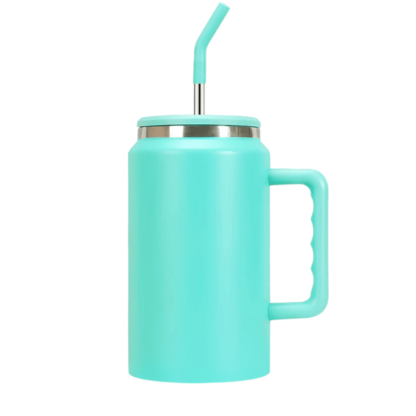 Gros Mug Thermos bleu turquoise de 1500 ml