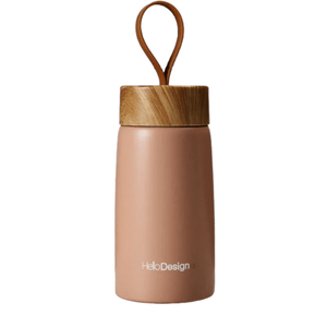 Mug Isotherme rose de 250ml avec bouchon en bois