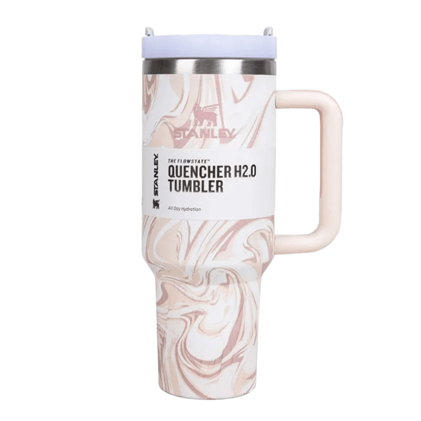 Mug Thermos style marbre rosé de 1L